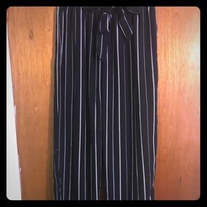 Black stripe pants
